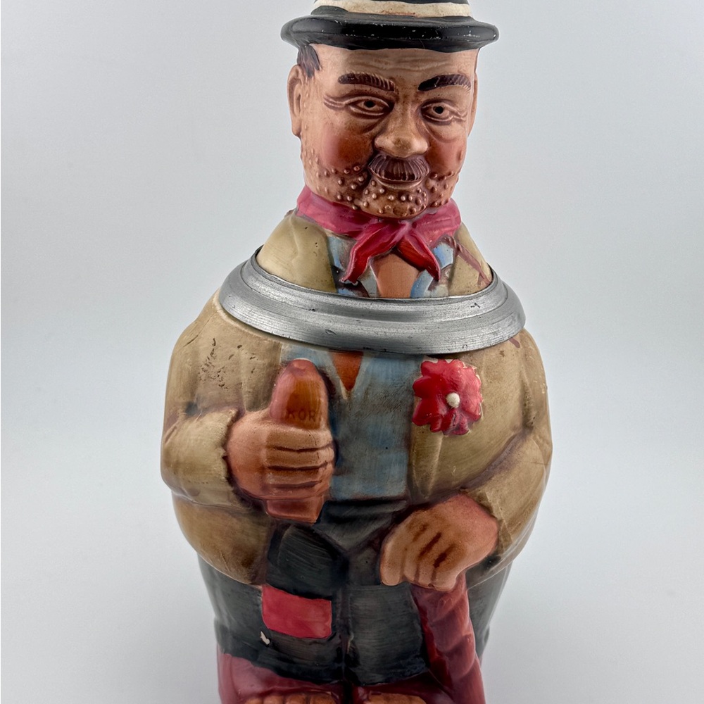 Vintage Reinhold Merkelbach Hobo Figural Character Stein-CRACKED